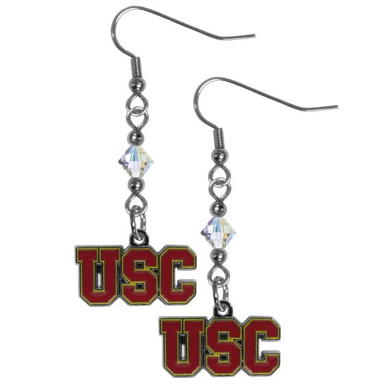 USC Trojans Crystal Dangle Earrings (SSKG) - 757 Sports Collectibles