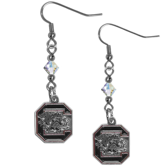 S. Carolina Gamecocks Crystal Dangle Earrings (SSKG) - 757 Sports Collectibles