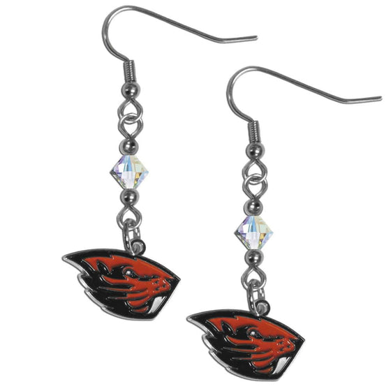 Oregon St. Beavers Crystal Dangle Earrings (SSKG) - 757 Sports Collectibles