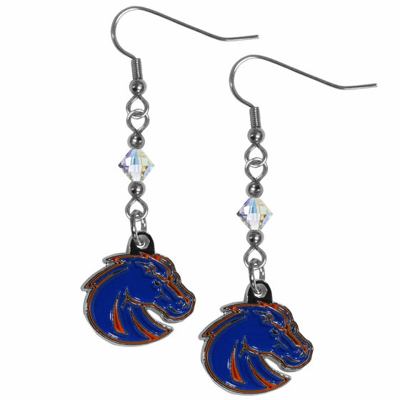 Boise St. Broncos Crystal Dangle Earrings (SSKG) - 757 Sports Collectibles