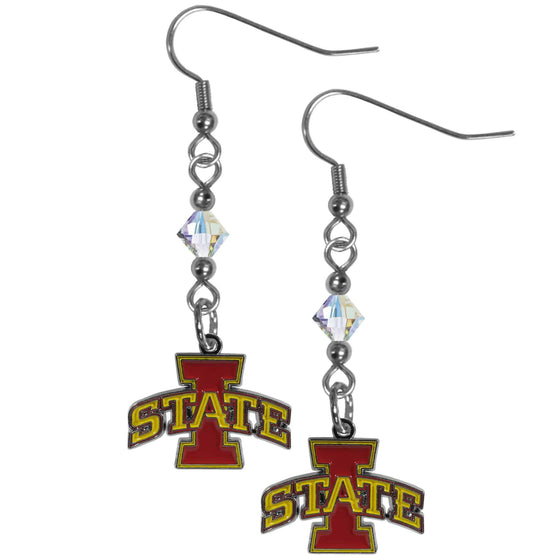 Iowa St. Cyclones Crystal Dangle Earrings (SSKG) - 757 Sports Collectibles