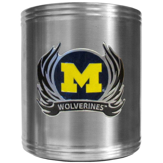 Michigan Wolverines Steel Can Cooler Flame Emblem (SSKG) - 757 Sports Collectibles