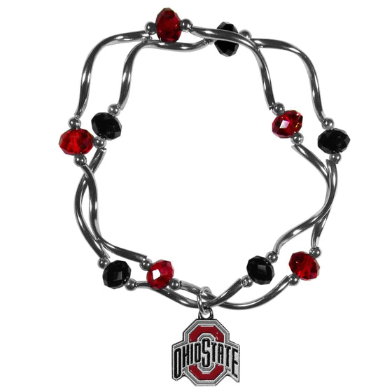 Ohio St. Buckeyes Crystal Bead Bracelet (SSKG) - 757 Sports Collectibles