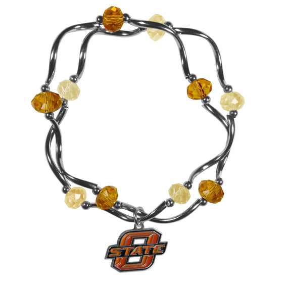 Oklahoma St. Cowboys Crystal Bead Bracelet (SSKG) - 757 Sports Collectibles