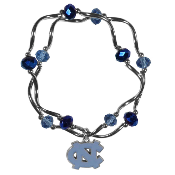 N. Carolina Tar Heels Crystal Bead Bracelet (SSKG) - 757 Sports Collectibles