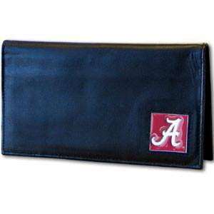 Alabama Crimson Tide Deluxe Leather Checkbook Cover (SSKG) - 757 Sports Collectibles