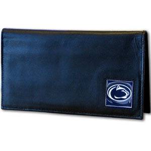 Penn St. Nittany Lions Deluxe Leather Checkbook Cover (SSKG) - 757 Sports Collectibles