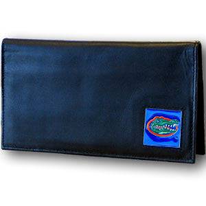 Florida Gators Deluxe Leather Checkbook Cover (SSKG) - 757 Sports Collectibles