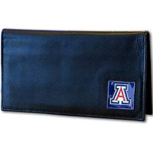 Arizona Wildcats Deluxe Leather Checkbook Cover (SSKG) - 757 Sports Collectibles