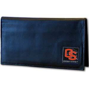 Oregon St. Beavers Deluxe Leather Checkbook Cover (SSKG) - 757 Sports Collectibles