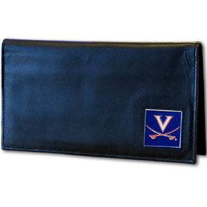 Virginia Cavaliers Deluxe Leather Checkbook Cover (SSKG) - 757 Sports Collectibles