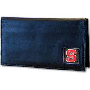 N. Carolina St. Wolfpack Deluxe Leather Checkbook Cover (SSKG) - 757 Sports Collectibles