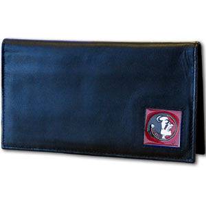 Florida St. Seminoles Deluxe Leather Checkbook Cover (SSKG) - 757 Sports Collectibles