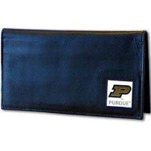 Purdue Boilermakers Deluxe Leather Checkbook Cover (SSKG) - 757 Sports Collectibles