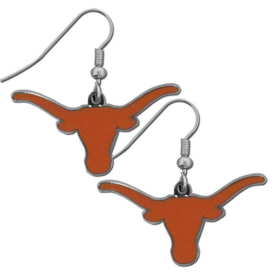 Texas Longhorns Chrome Dangle Earrings (SSKG) - 757 Sports Collectibles