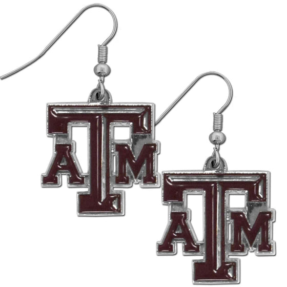 Texas A & M Aggies Chrome Dangle Earrings (SSKG) - 757 Sports Collectibles