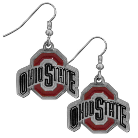 Ohio St. Buckeyes Chrome Dangle Earrings (SSKG) - 757 Sports Collectibles