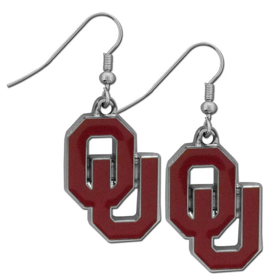 Oklahoma Sooners Chrome Dangle Earrings (SSKG) - 757 Sports Collectibles