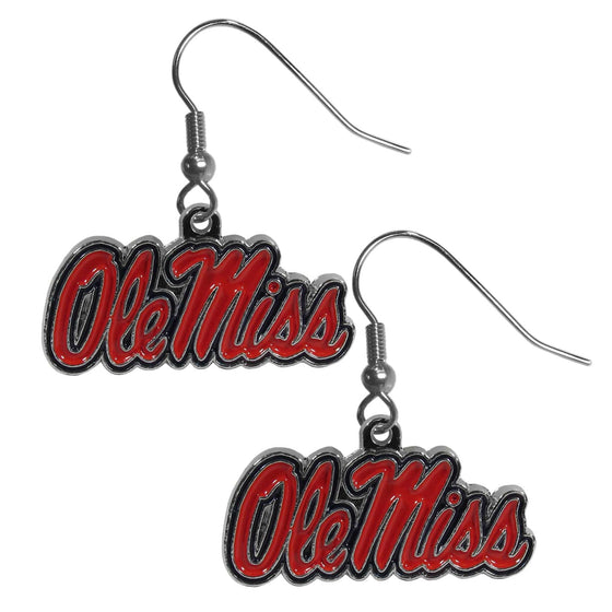 Mississippi Rebels Chrome Dangle Earrings (SSKG) - 757 Sports Collectibles