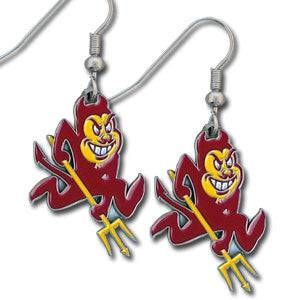 Arizona St. Sun Devils Dangle Earrings (SSKG) - 757 Sports Collectibles