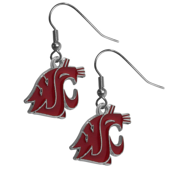 Washington St. Cougars Chrome Dangle Earrings (SSKG) - 757 Sports Collectibles