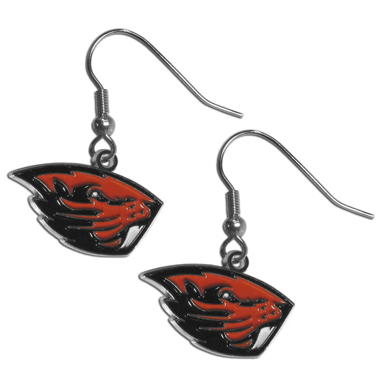 Oregon St. Beavers Chrome Dangle Earrings (SSKG) - 757 Sports Collectibles