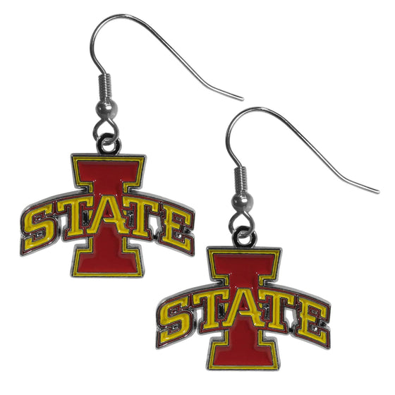 Iowa St. Cyclones Chrome Dangle Earrings (SSKG) - 757 Sports Collectibles