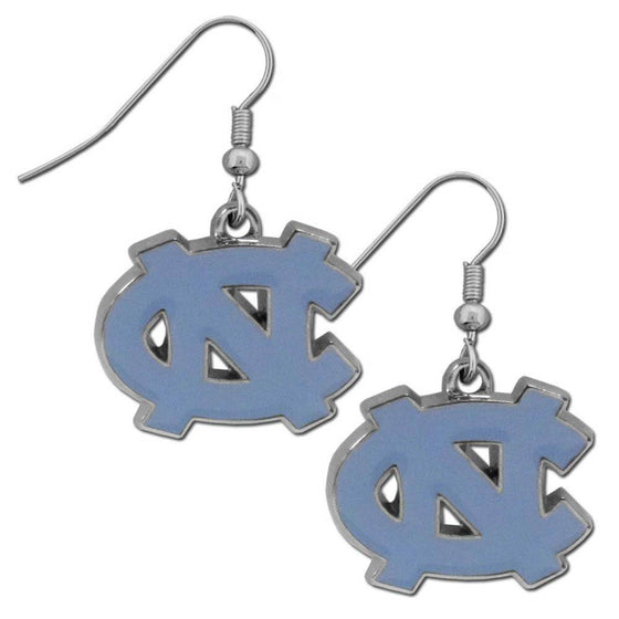 N. Carolina Tar Heels Chrome Dangle Earrings (SSKG) - 757 Sports Collectibles