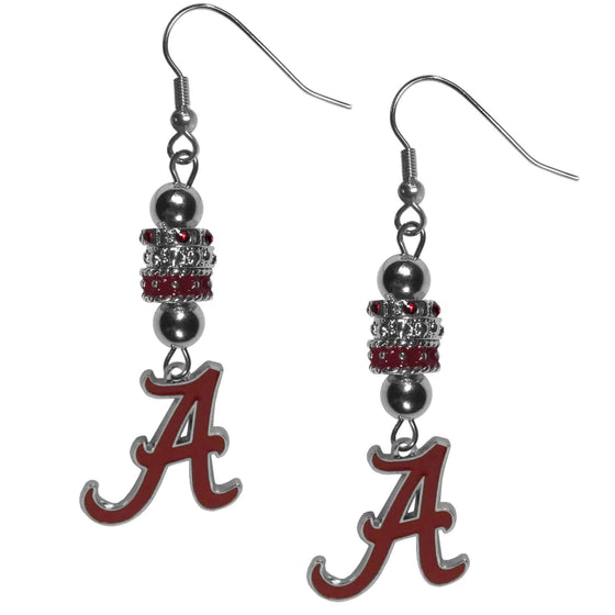 Alabama Crimson Tide Euro Bead Earrings (SSKG) - 757 Sports Collectibles