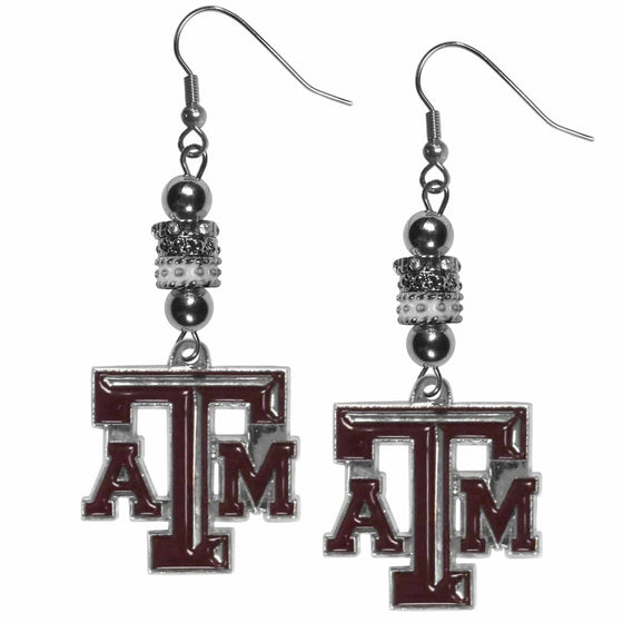 Texas A & M Aggies Euro Bead Earrings (SSKG) - 757 Sports Collectibles