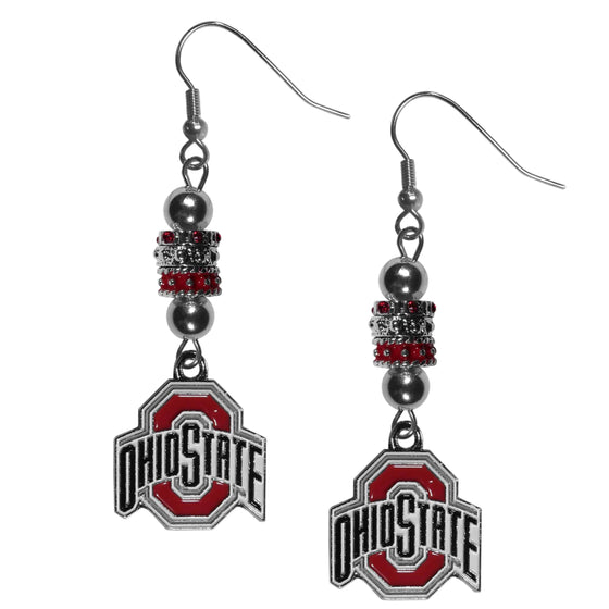 Ohio St. Buckeyes Euro Bead Earrings (SSKG) - 757 Sports Collectibles