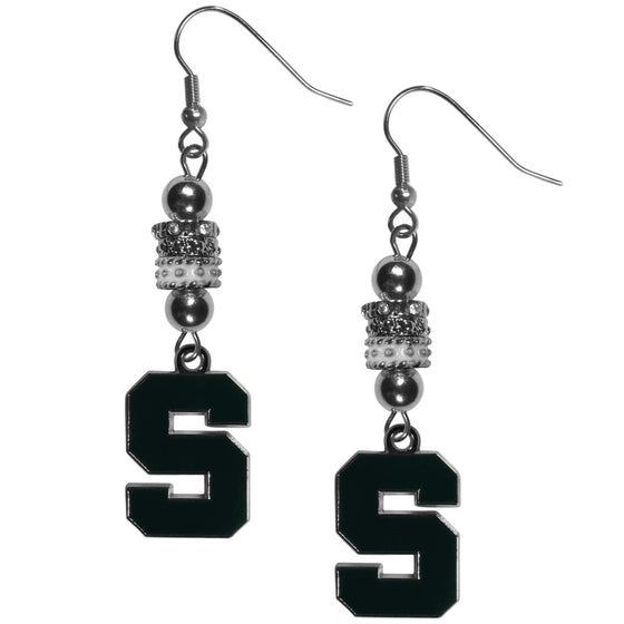 Michigan St. Spartans Euro Bead Earrings (SSKG) - 757 Sports Collectibles