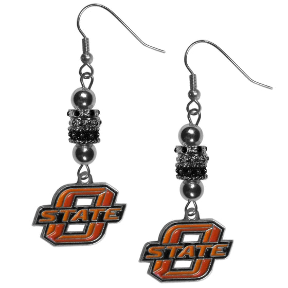 Oklahoma St. Cowboys Euro Bead Earrings (SSKG) - 757 Sports Collectibles