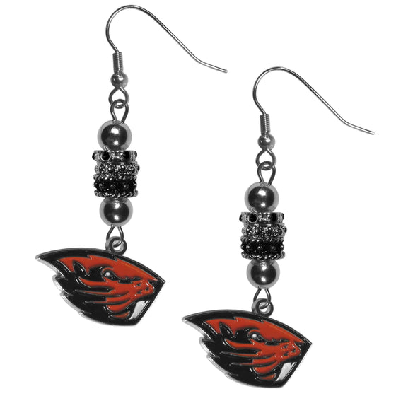 Oregon St. Beavers Euro Bead Earrings (SSKG) - 757 Sports Collectibles