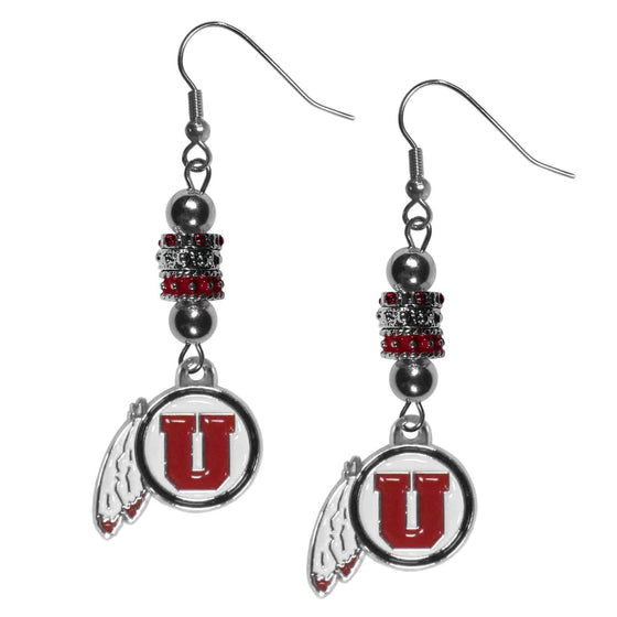 Utah Utes Euro Bead Earrings (SSKG) - 757 Sports Collectibles