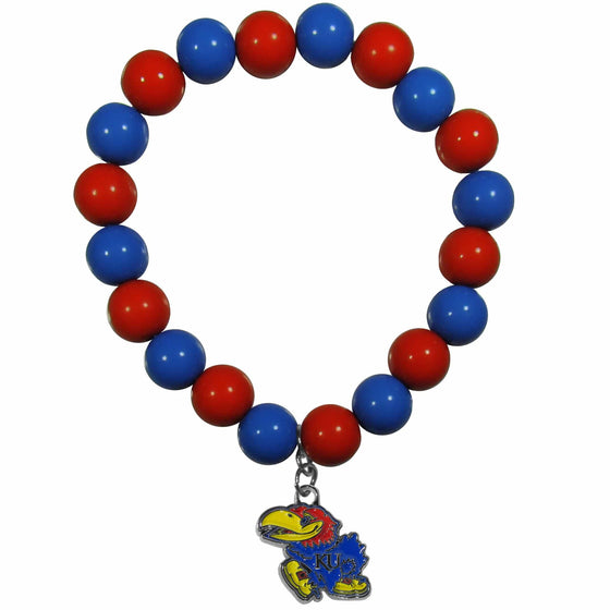 Kansas Jayhawks Fan Bead Bracelet (SSKG) - 757 Sports Collectibles