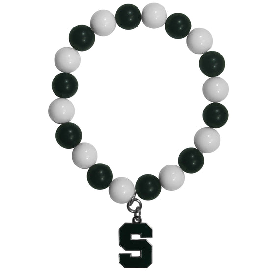 Michigan St. Spartans Fan Bead Bracelet (SSKG) - 757 Sports Collectibles