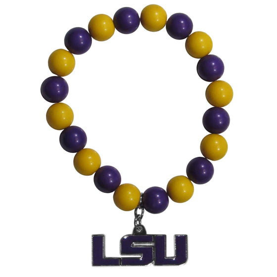 LSU Tigers Fan Bead Bracelet (SSKG) - 757 Sports Collectibles