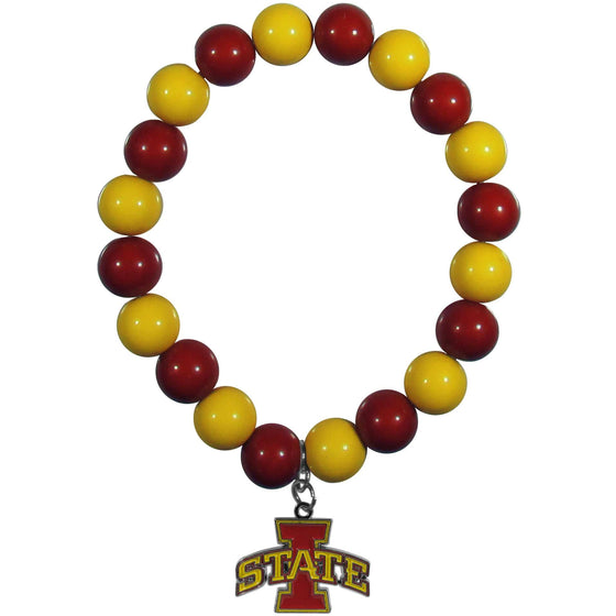 Iowa St. Cyclones Fan Bead Bracelet (SSKG) - 757 Sports Collectibles