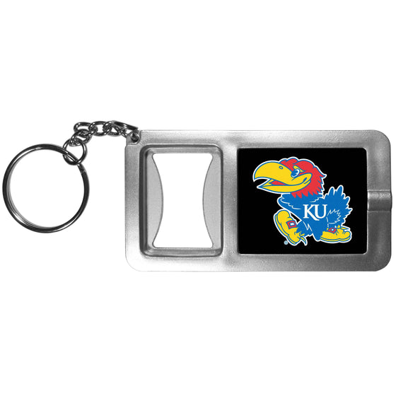 Kansas Jayhawks Flashlight Key Chain with Bottle Opener (SSKG) - 757 Sports Collectibles