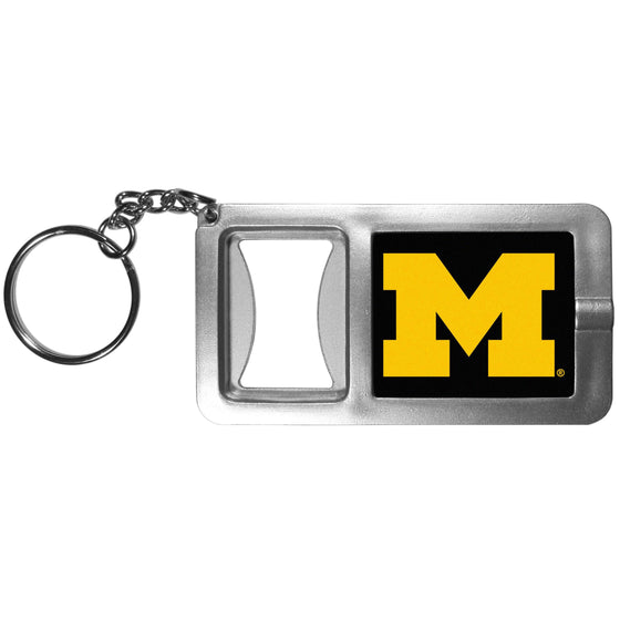 Michigan Wolverines Flashlight Key Chain with Bottle Opener (SSKG) - 757 Sports Collectibles