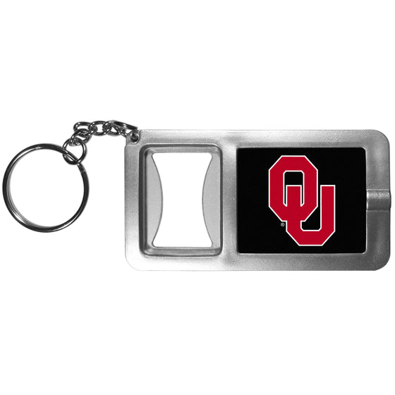 Oklahoma Sooners Flashlight Key Chain with Bottle Opener (SSKG) - 757 Sports Collectibles