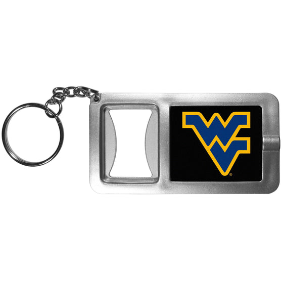 W. Virginia Mountaineers Flashlight Key Chain with Bottle Opener (SSKG) - 757 Sports Collectibles