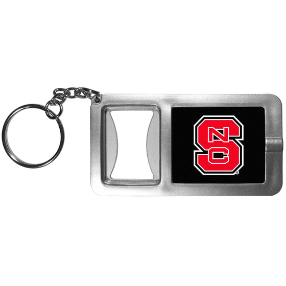 N. Carolina St. Wolfpack Flashlight Key Chain with Bottle Opener (SSKG) - 757 Sports Collectibles