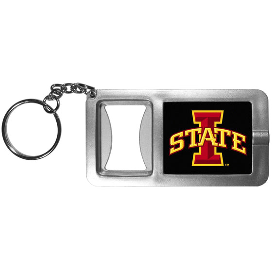 Iowa St. Cyclones Flashlight Key Chain with Bottle Opener (SSKG) - 757 Sports Collectibles