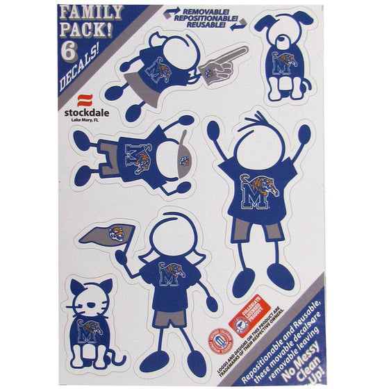 Memphis Tigers Family Decal Set Small (SSKG) - 757 Sports Collectibles