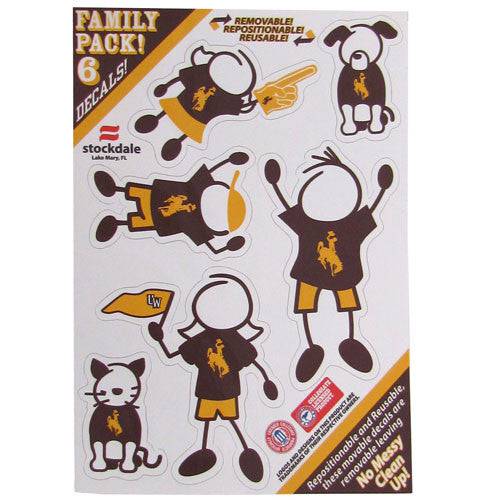 Wyoming Cowboy Family Decal Set Small (SSKG) - 757 Sports Collectibles