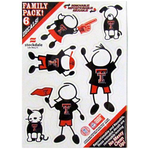 Texas Tech Raiders Family Decal Set Small (SSKG) - 757 Sports Collectibles