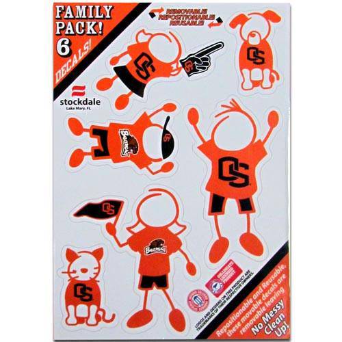 Oregon St. Beavers Family Decal Set Small (SSKG) - 757 Sports Collectibles