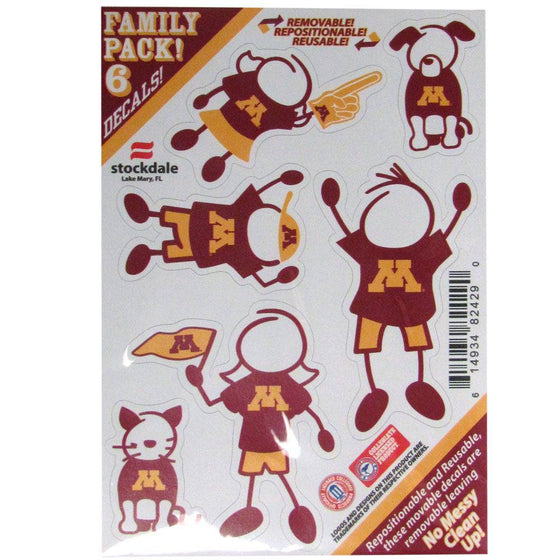 Minnesota Golden Gophers Family Decal Set Small (SSKG) - 757 Sports Collectibles